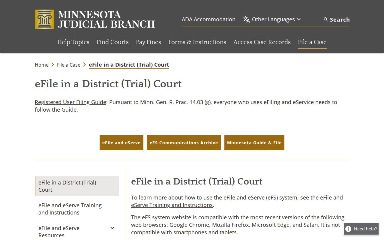 Clay County court records Minnesota eFile source