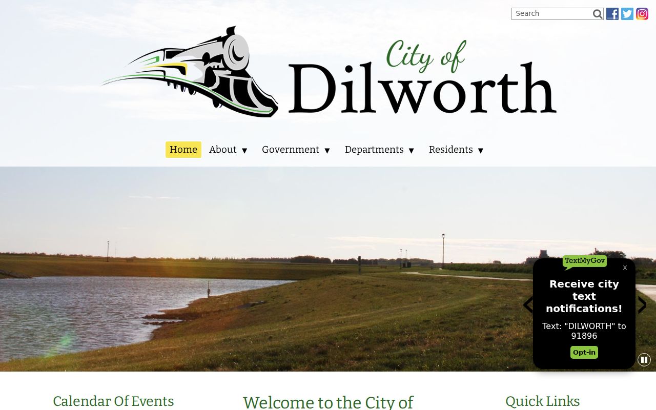 Dilworth court record routing and official city website